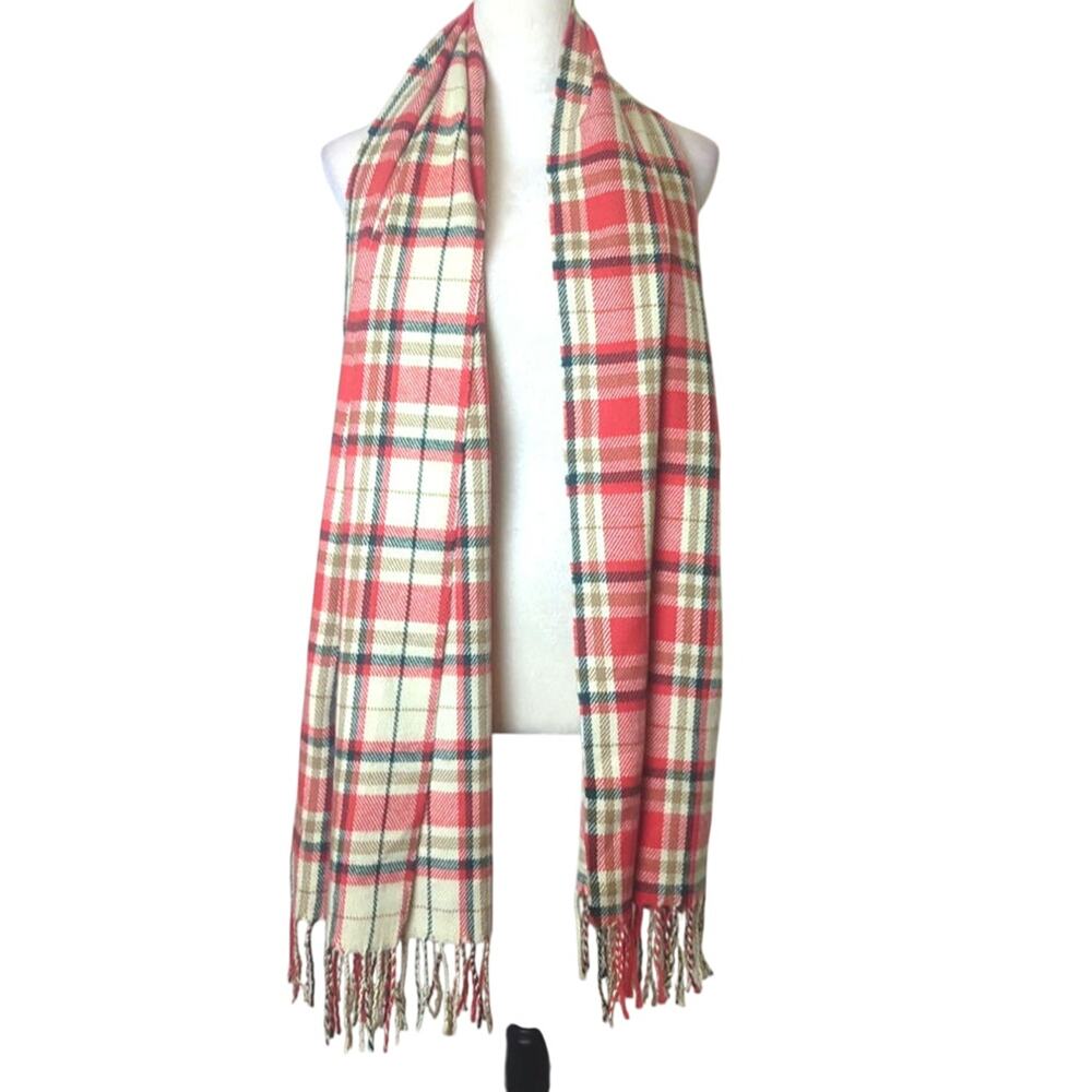 J.Crew Holiday Preppy Tartan Plaid Shawl Scarf Wrap One size